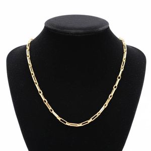گردنبند طلا کم اجرت 18 عیار زنانه با زنجیر مینیمال پندار گلد مدل ورساچه کد gb04