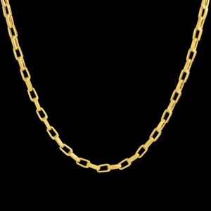 گردنبند طلا کم اجرت 18 عیار زنانه با زنجیر ونیزی (آجری) طلای مستجابی مدل e1796 کد 45