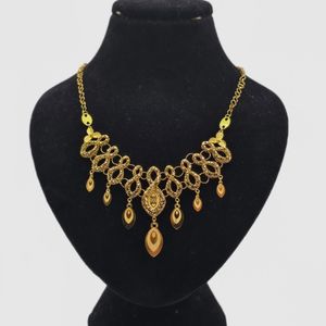 گردنبند طلا کم اجرت ۱۸ عیار زنانه گالری طلا و شمش برلیان مدل کَلکَته