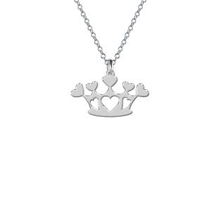 گردنبند نقره ترمه 1 طرح تاج کد e104