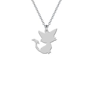 گردنبند نقره زنانه ترمه 1 طرح گربه کد e574