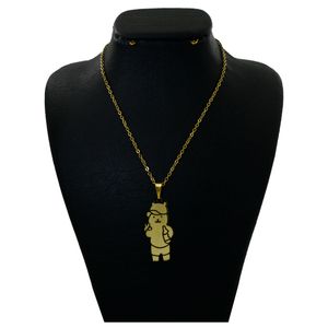 گردنبند نقره زنانه دلی جم طرح خرس کد d 546