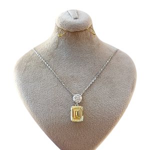 گردنبند نقره زنانه مدل citrine & diamond