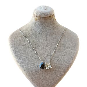 گردنبند نقره زنانه مدل emerald & topaz