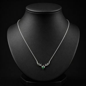 گردنبند نقره زنانه مدل شاخ گوزن