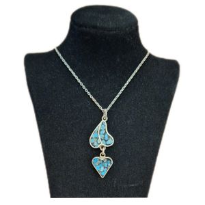 گردنبند نقره زنانه مدل فیروزه کوب کد zif45