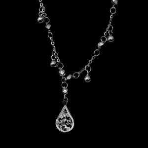 گردنبند نقره زنانه مدل قطره کد 598.769