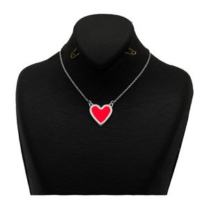 گردنبند نقره زنانه مدل قلب رنگ قرمز