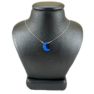 گردنبند نقره زنانه مدل ماه سنگ اوپال کد 269599