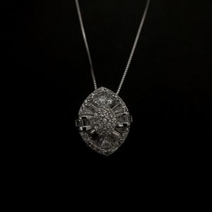 گردنبند نقره زنانه مدل پر نگین کد c494