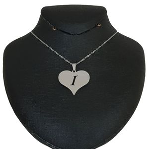 گردنبند نقره مدل قلب حرف i کد ac34