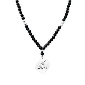 گردنبند نقره مردانه لیردا مدل اسم رستاک کد gor 0196