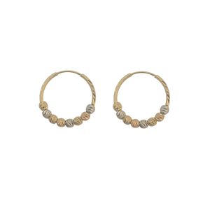گوشواره  حلقه ای طلا 18 عیار زنانه جواهری ماهوور مدل البرنادو کد 01