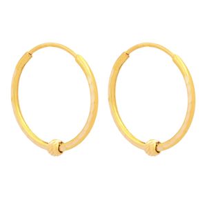 گوشواره  حلقه ای طلا 18 عیار زنانه طلای مستجابی مدل تراش البرنادو کد 1
