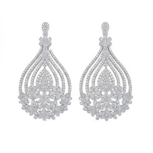 گوشواره آویز نقره زنانه مدل مجلسی
