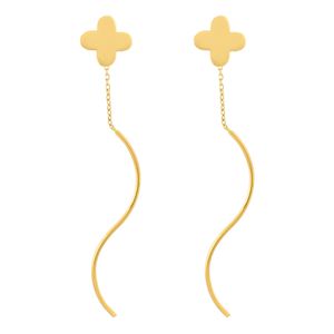 گوشواره بخیه ای طلا 18 عیار زنانه ماندا گلد مدل mndeahen010