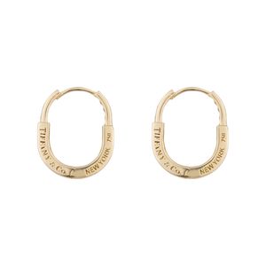 گوشواره حلقه ای طلا 18 عیار زنانه تاج مدل 1184