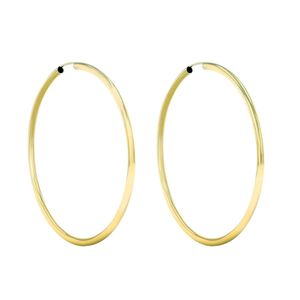 گوشواره حلقه ای طلا 18 عیار زنانه درگونه مدل ساده 6