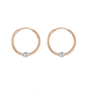 گوشواره حلقه ای طلا 18 عیار زنانه دوست خوب مدل dk614