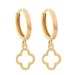 گوشواره حلقه ای طلا 18 عیار زنانه رزالیا مدل  gtr_0013