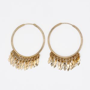 گوشواره حلقه ای طلا 18 عیار زنانه صلاحی گلد مدل 15324o