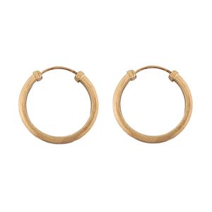 گوشواره حلقه ای طلا 18 عیار زنانه طلا و جواهرسازی افرا مدل آینه 203