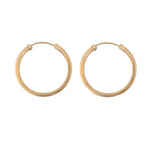 گوشواره حلقه ای طلا 18 عیار زنانه طلا و جواهرسازی افرا مدل آینه 257