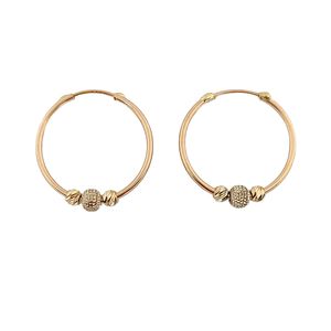 گوشواره حلقه ای طلا 18 عیار زنانه طلا و جواهرسازی افرا مدل البرنادو 149