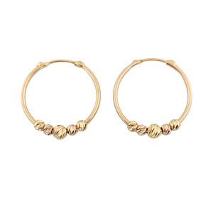 گوشواره حلقه ای طلا 18 عیار زنانه طلا و جواهرسازی افرا مدل البرنادو 160162