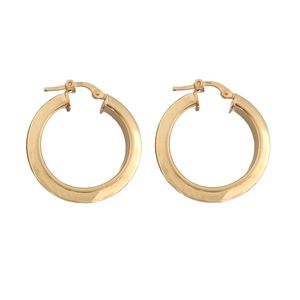 گوشواره حلقه ای طلا 18 عیار زنانه طلا و جواهرسازی افرا مدل رویال 381