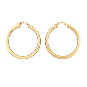 گوشواره حلقه ای طلا 18 عیار زنانه طلا و جواهرسازی افرا مدل رویال 587