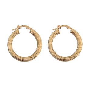 گوشواره حلقه ای طلا 18 عیار زنانه طلا و جواهرسازی افرا مدل رویال ۴۰۲