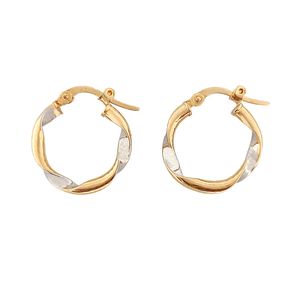 گوشواره حلقه ای طلا 18 عیار زنانه طلا و جواهرسازی افرا مدل چفتی 161159