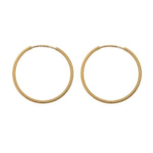 گوشواره حلقه ای طلا 18 عیار زنانه طلا و جواهرسازی افرا مدل ۱۴۰