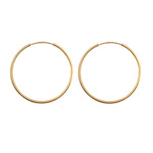 گوشواره حلقه ای طلا 18 عیار زنانه طلا و جواهرسازی افرا مدل ۱۶۳