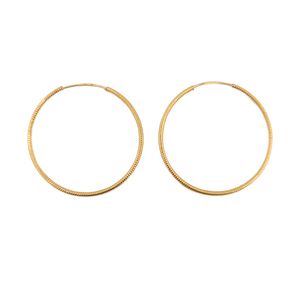 گوشواره حلقه ای طلا 18 عیار زنانه طلا و جواهرسازی افرا مدل ۱۷۹۱۸۲۱۸۴