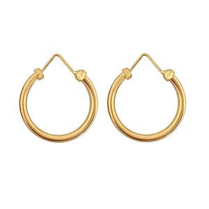 گوشواره حلقه ای طلا 18 عیار زنانه طلا و جواهرسازی افرا مدل ۱۸۳