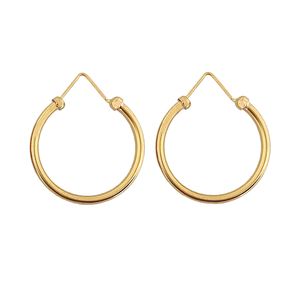 گوشواره حلقه ای طلا 18 عیار زنانه طلا و جواهرسازی افرا مدل ۲۳۳