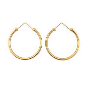گوشواره حلقه ای طلا 18 عیار زنانه طلا و جواهرسازی افرا مدل ۲۸۹