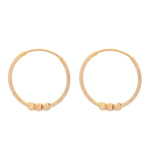گوشواره حلقه ای طلا 18 عیار زنانه طلای مستجابی مدل تراش البرنادو کد 3