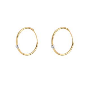 گوشواره حلقه ای طلا 18 عیار زنانه ماوی گالری مدل تک البر س