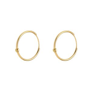 گوشواره حلقه ای طلا 18 عیار زنانه ماوی گالری مدل تک البر