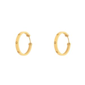 گوشواره حلقه ای طلا 18 عیار زنانه ماوی گالری مدل لاو کارتیه  2
