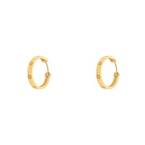 گوشواره حلقه ای طلا 18 عیار زنانه ماوی گالری مدل لاو کارتیه 1
