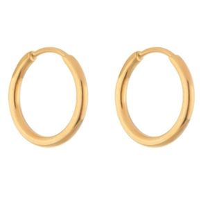 گوشواره حلقه ای طلا 18 عیار زنانه موندیا گلد مدل گرد