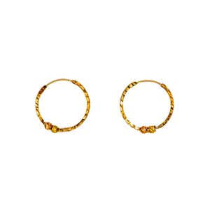 گوشواره حلقه ای طلا 18 عیار زنانه نوا گلد مدل البرناردو 02