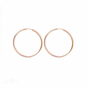 گوشواره حلقه ای طلا 18 عیار زنانه نوا گلد مدل گرد ساده