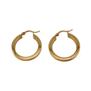 گوشواره حلقه ای طلا 18 عیار زنانه پاینده مدل 21168