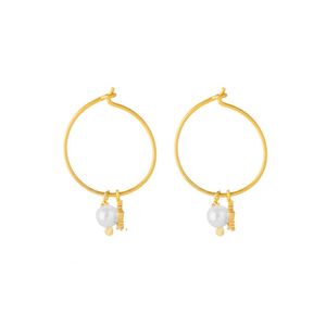 گوشواره حلقه ای طلا 18 عیار زنانه کیا گالری مدل ae299