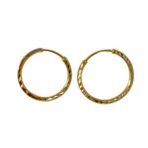 گوشواره حلقه‌ای طلا کم اجرت  18 عیار زنانه حانیه مدل h301